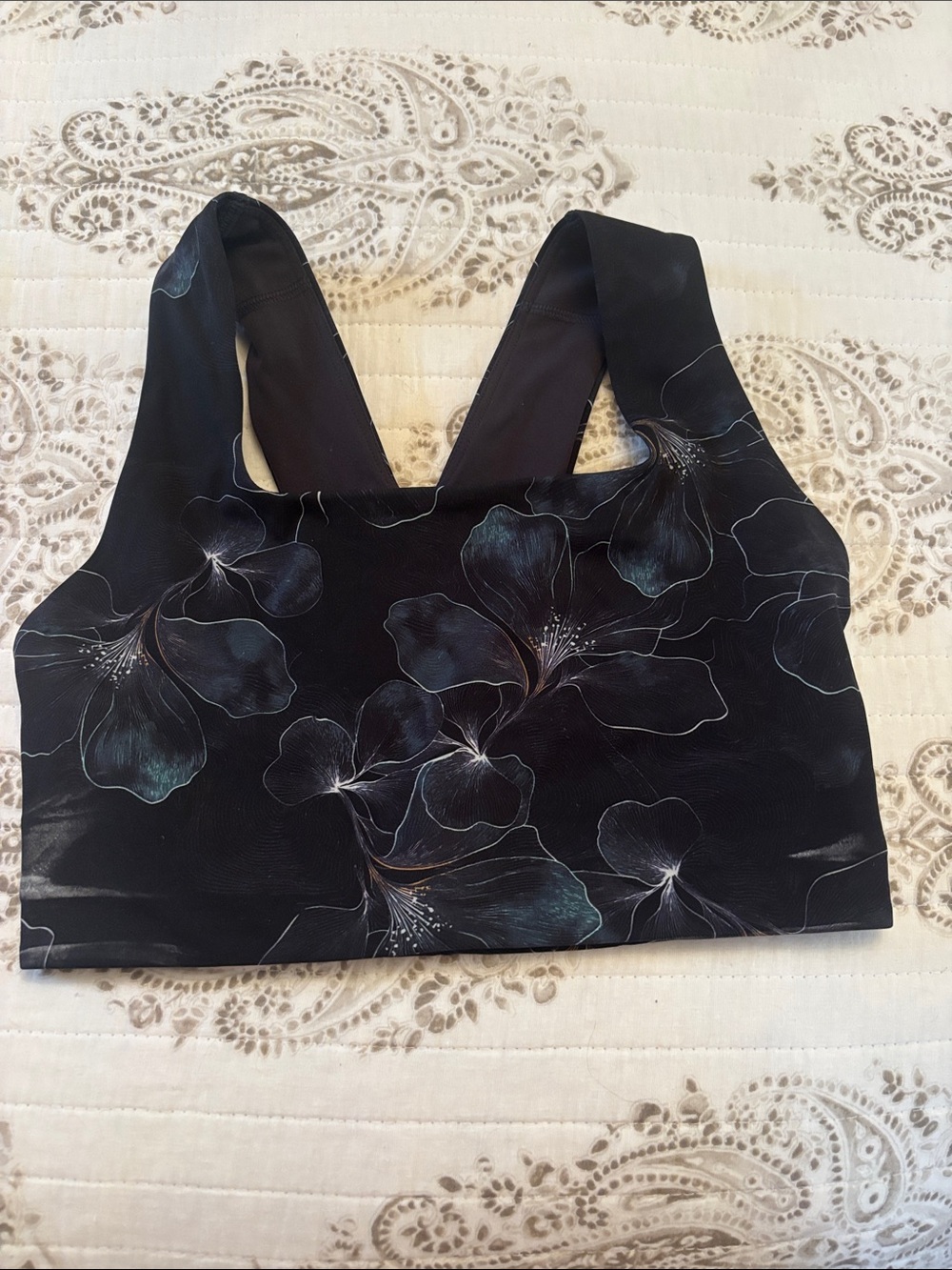 FP Movement by Free People floral bralette with big buti logo NWOT